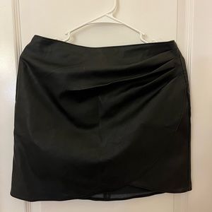 Faux leather skirt